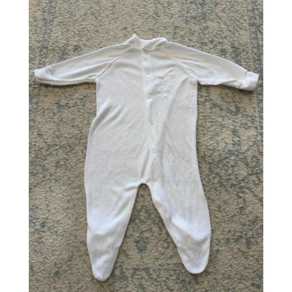 Vintage JCPenney Toddletime White Footed Onesie